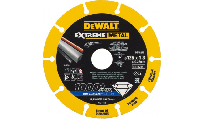 Dewalt teemantketas metallile Extreme Metal 125x22.23x1.3mm (DT40252-QZ)