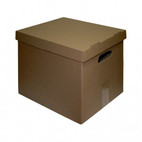 Archive box with lid 360x290x350mm brown SMLT