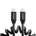 Axagon Data and charging USB 2.0 cable 1.1 m long. PD 60W, 3A. Black twisted.