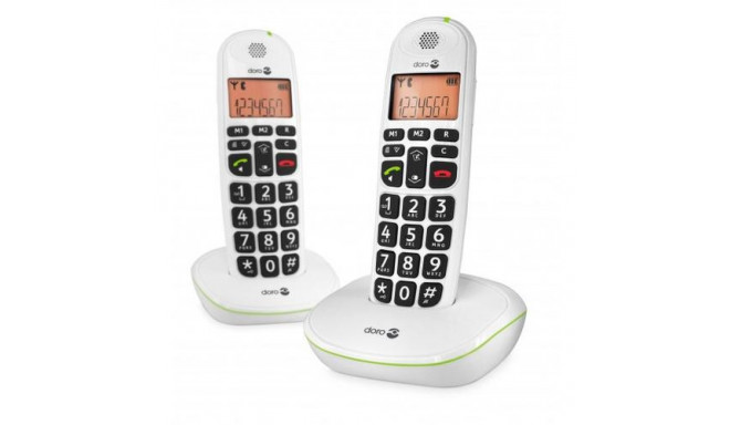 Doro PhoneEasy 100w duo Analog/DECT telephone Caller ID White