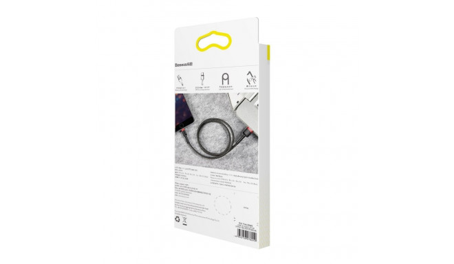 BASEUS cable USB A to Lightning 2,4A Cafule CALKLF-B19 1 m black red