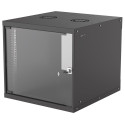 Intellinet võrgukapp, seinapealne (põhimudel), 9U, kasutatav sügavus 500mm/laius 485mm, must, flatpa