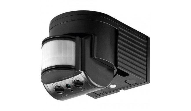 Goobay Black, surface wall mounting, 180 degree detection, 12 m range, IP44, suitable for LEDs