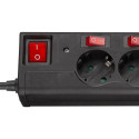 Goobay 6-Way Surge-Protected Power Strip with Switch, 1.5 m