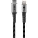 Goobay 49270 lightning cable 0.5 m Black, Grey