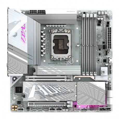 GIGABYTE Z890M AORUS ELITE WIFI7 ICE Motherboard - Supports Intel Core Ultra (Series 2) CPUs, 12+1+2
