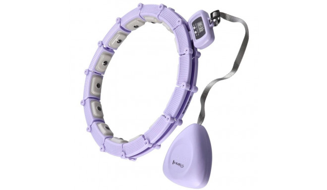 Hula hop with magnets, weight and counter HMS HHM14 purple