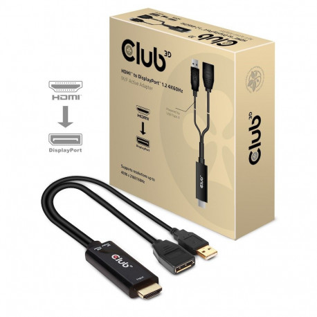 CLUB3D adapter CAC-1331 0.25m HDMI DisplayPort, must