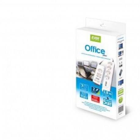 Ever pikendusjuhe OFFICE PLUS 7 AC-pesaga 250 V, valge