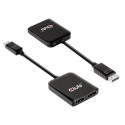 CLUB 3D CSV-7200 Multivoo Transport (MST) jaotur DisplayPort™1.4-st DisplayPort™1.4-e Kahe Monitori 