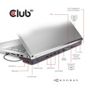 CLUB3D USB Type C 3.2 Gen1 kolmekordne ekraan Dynamic PD laadimisdokk 100W PD toiteadapter