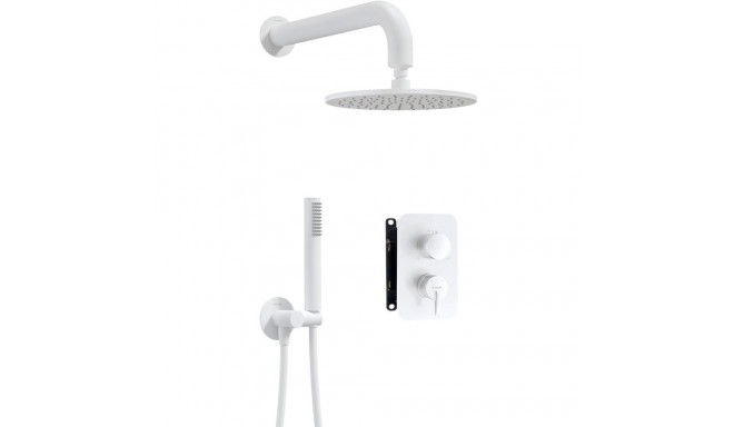 Concealed shower set with mixer box - with overhead shower