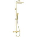 Rain shower with thermostatic bathtub faucet