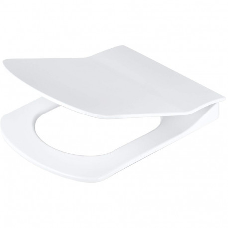 Slim soft-close toilet seat