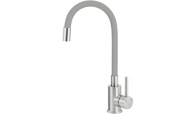 Kitchen faucet with bent spout