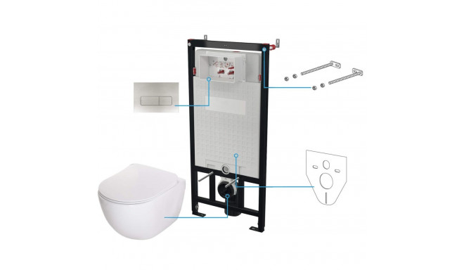6-ühes peidetud WC-komplekt
