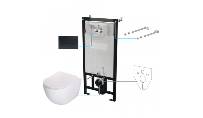 6-in-1 concealed toilet set