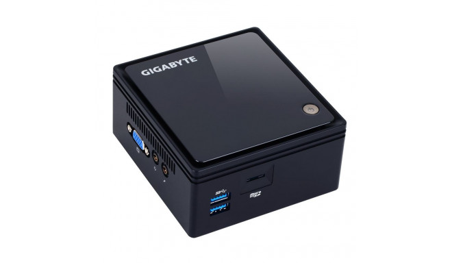 GIGABYTE GB-BACE-3160 PC/tööjaama barebone 0.69L suurusega arvuti Must J3160 1.6 GHz