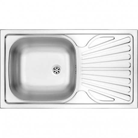 1-bowl steel sink with drainer