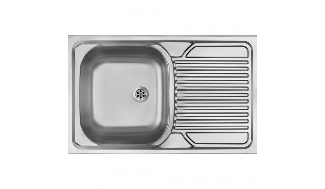 1-kausiga terasest valamu paremal asuva nõudekuivatuspinnaga – pealtpaigaldatav