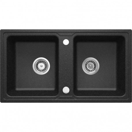 2-bowl granite sink