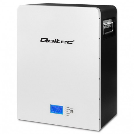 Qoltec 53860 energiasalvesti LiFePO4 |5.12kWh | 51.2V | 100Ah | BMS| LCD