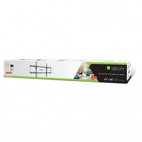 Techly seinakinnitus 42-80", kuni 60kg, must