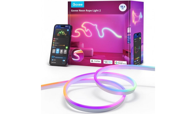 Govee H61D5 Neoon Tuled 2,5m | LED Valgustus | Matter, HomeKit, Google, Alexa, SmartThings