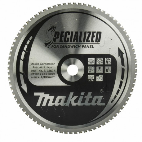 Makita ketassae tera 355x30x80Z specialized sandwich-paneelidele