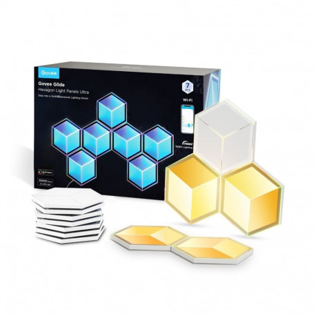 Govee H606A Glide kuusnurksed valguspaneelid Ultra 7-pack | LED valgustus | RGBIC, 2.4GHz Wi-Fi, Blu
