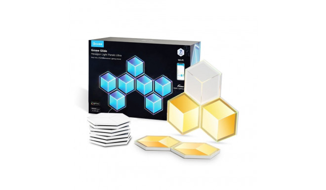 Govee H606A Glide Hexagon Light Panels Ultra 7-pack | LED Lighting | RGBIC, 2.4GHz Wi-Fi, Bluetooth