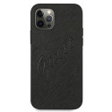 Guess GUHCP12LRSAVSBK iPhone 12 Pro Max 6.7" Must/Must Raske Kest Saffiano Vintage Script