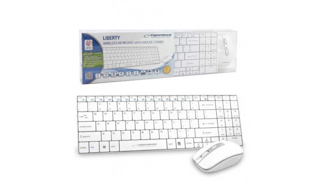 Wireless Keyboard - Esperanza Ek122w Qwerty White