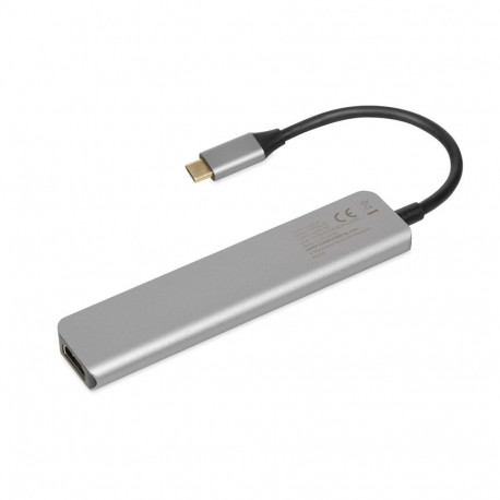 USB Hub - iBox IUH3SL4K 5000 Mbit/s USB Type-C, USB Type-A, HDMI, Silver