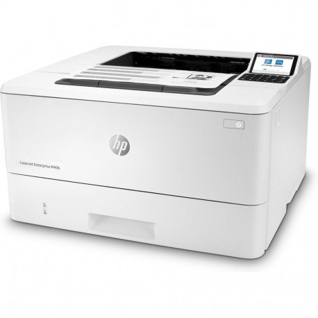 Printer - HP LaserJet Enterprise M406dn, Black and White, Compact, Duplex, 38 ppm, Strong Security, 