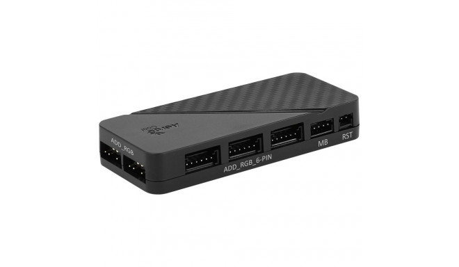 RGB Controller - Aerocool PGS H66F 12/5V 3A SATA 6 Fan 2 ARGB Ports Black