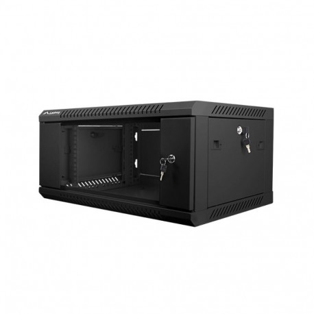 Network Cabinet - Lanberg 19'' 4U Wall-Mounted 600x450mm Glass Door Black