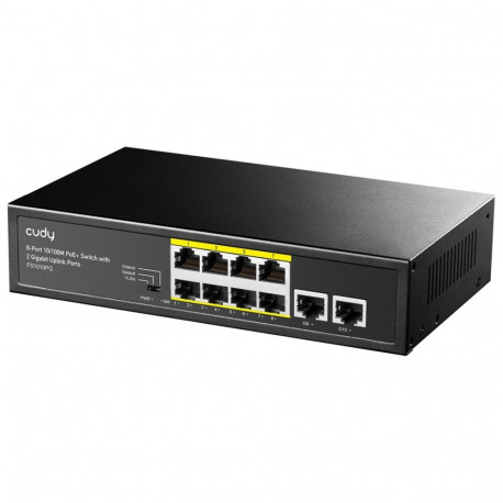 Network Switch - Cudy FS1010PG 8-Port PoE Fast Ethernet Black