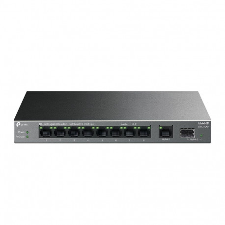 Network Switch - TP-Link LiteWave 10-Port Gigabit PoE+ Black