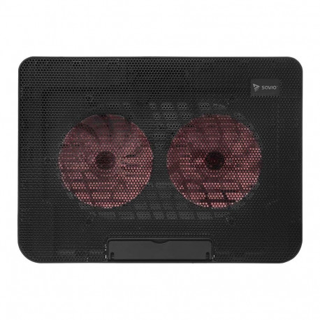 Laptop Cooling Pad - Savio COS-02 2 Fans USB Black Red Illumination