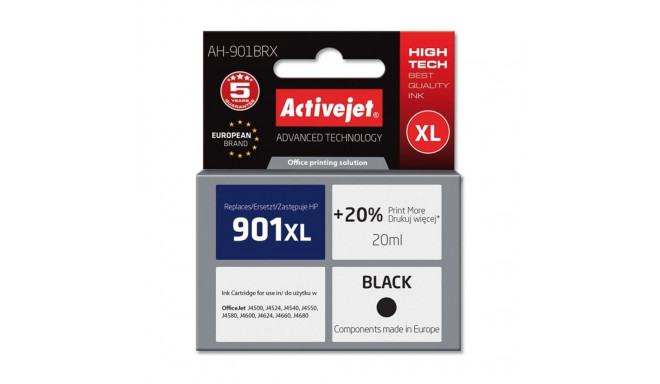 Ink Cartridge - Activejet Ah-901brx, 20ml Black