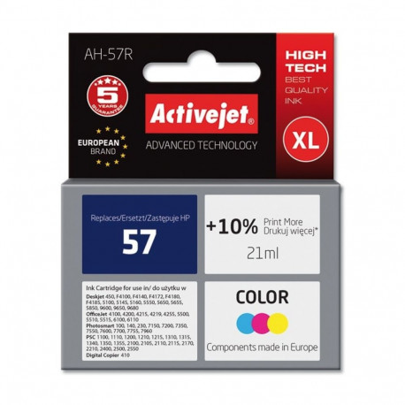 Ink Cartridge - Activejet Ah-57r 21ml