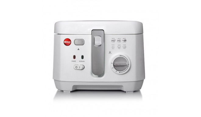 Deep Fryer - ELDOM FR18 2.5L 1800W Adjustable Thermostat Grey, White