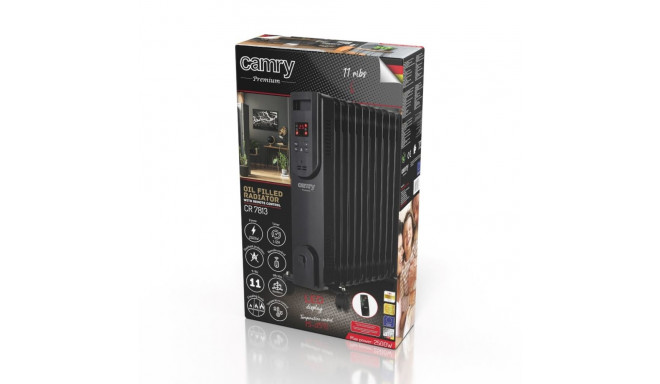Oil Heater - Camry CR 7813 2500W 11 Ribs Black