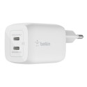 Charger - Belkin WCH013vfWH 65W GaN Indoor Dual USB-C White