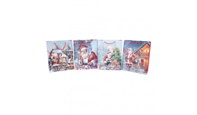 Gift bag SANTA M, 26x32x10cm, mix