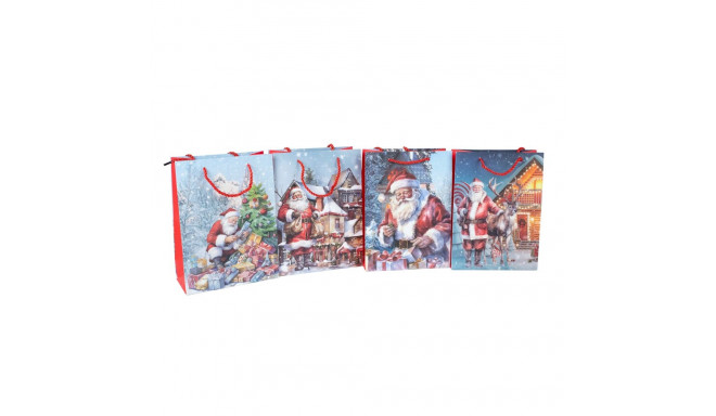 Gift bag SANTA S, 18x24x8,5cm, mix