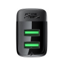 Acefast A86 mains charger 2x USB-A 12W - black