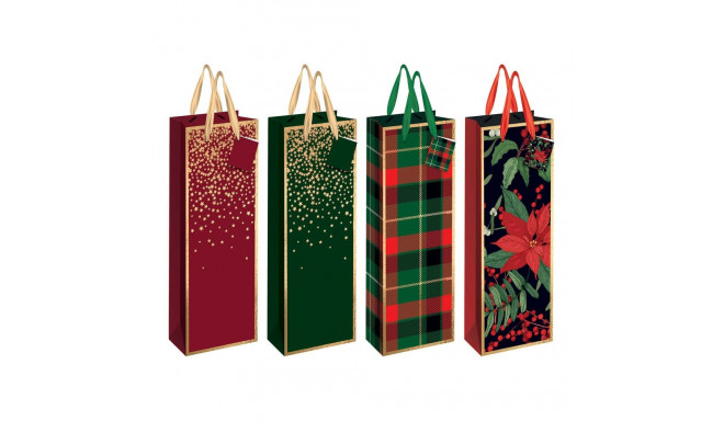 Kinkekott Christmas  pudelile 13x 36 x 10cm assortii, Interdruk