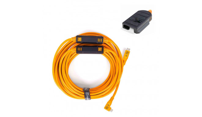 TetherGuard ja USB-C kaablikomplekt nurga all 9.4m oranž